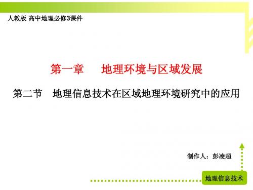 (新)第一章 第二节  地理信息技术在区域地理环境研究中的应用