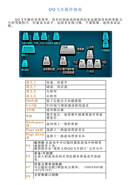 QQ飞车操作指南