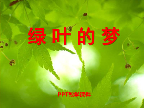 语文四上《绿叶的梦》PPT课件