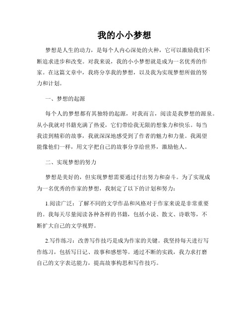 我的小小梦想