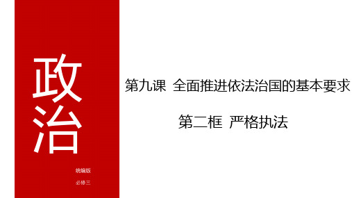 严格执法说课高中政治统编版必修三政治与法治