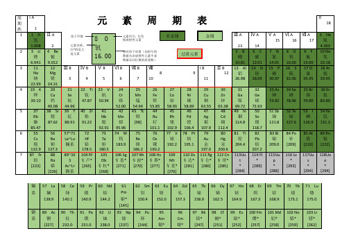 元素周期表(word版)