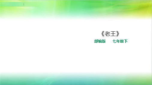 统编人教部编版初中语文七年级下册语文《老王》精品