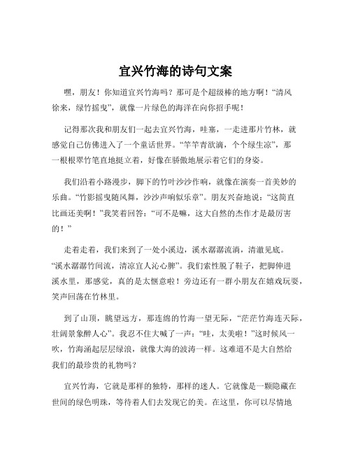 宜兴竹海的诗句文案