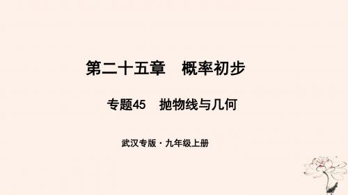 九年级数学上册第二十五章概率初步专题45抛物线与几何课件新版新人教版