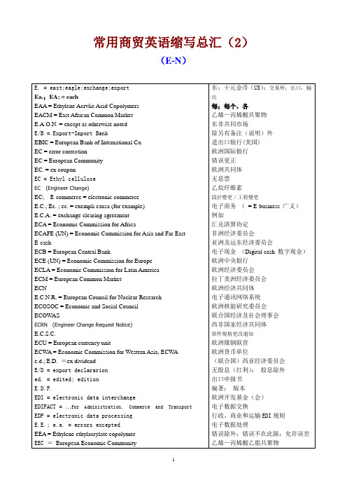 常用商贸英语缩写总汇2