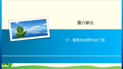 部编教材二年级下册语文《要是你在野外迷了路》完整版ppt