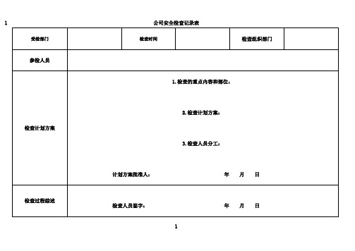 最新事故隐患排查治理表格(全套)