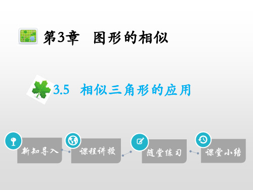 1 3.5相似三角形的应用 课件湘教版数学九年级上册