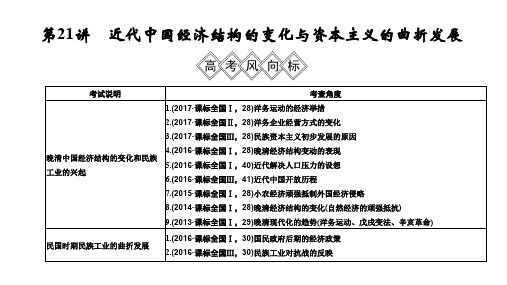 2020届高考历史一轮复习岳麓版课件:第七单元 工业文明的崛起和对中国的冲击 第21讲