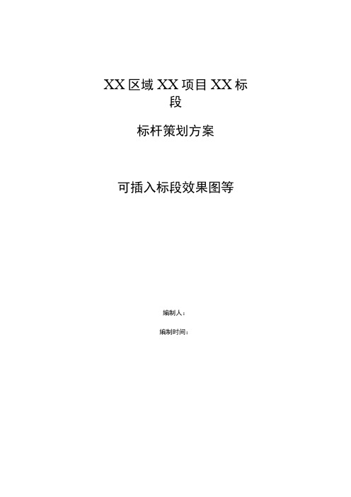 项目标杆策划方案