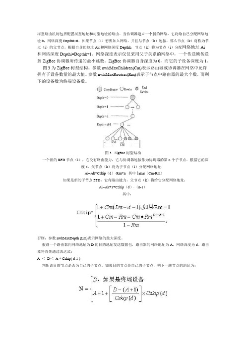 zigbee_树形网络地址分配及路由