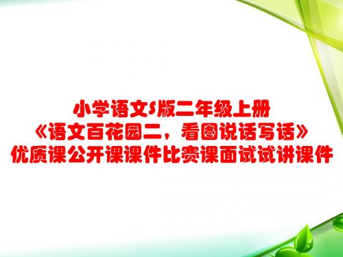 小学语文S版二年级上册《语文百花园二,看图说话写话》优质课公开课课件比赛课面试试讲课件