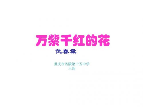 万紫千红的花(教学课件2019)