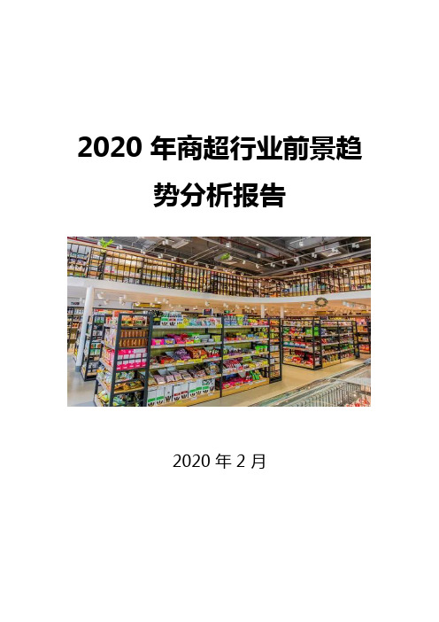 2020商超行业前景趋势分析报告