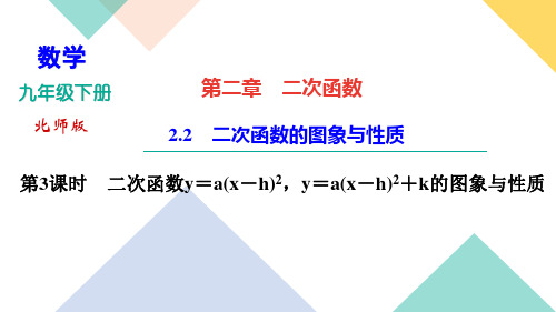 北师大版数学九年级下册习题课件2.2二次函数的图象与性质 第3课时 二次函数y=a(x-h)2,y=