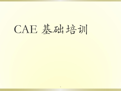 CAE 基础培训ppt课件