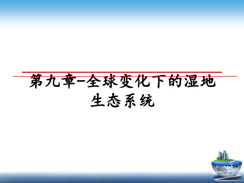 最新第九章-全球变化下的湿地生态系统