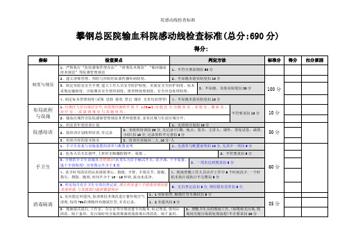 院感动线检查标准