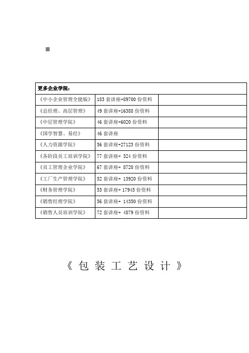 包装印刷包装工艺设计培训课程(doc 26页)