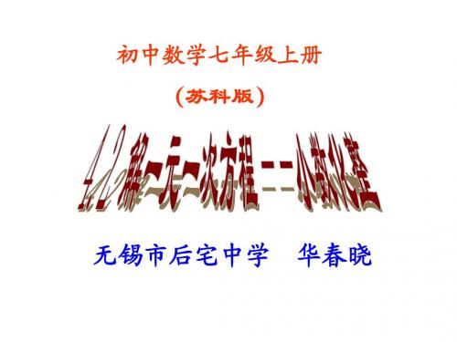 4.2解一元一次方程(5)说课