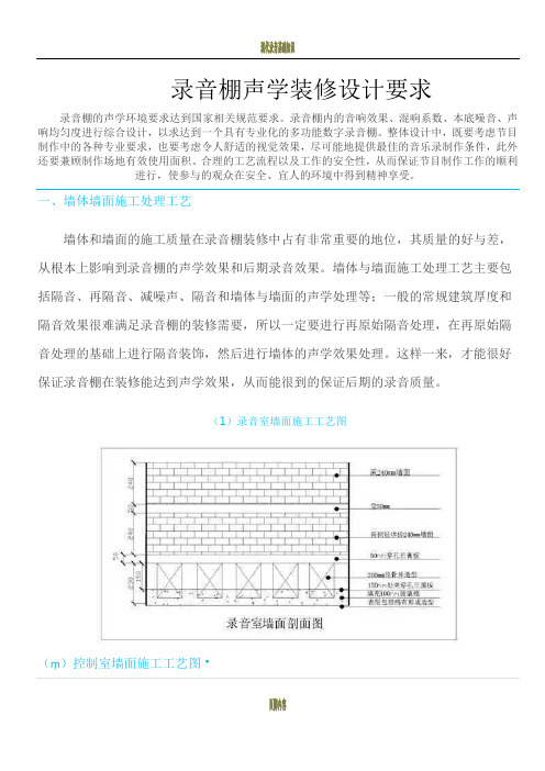 录音棚声学装修设计要求