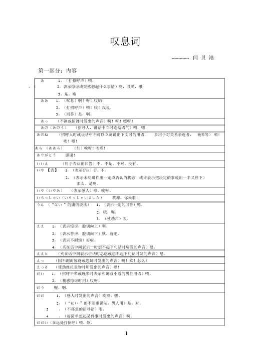 (完整版)感叹词