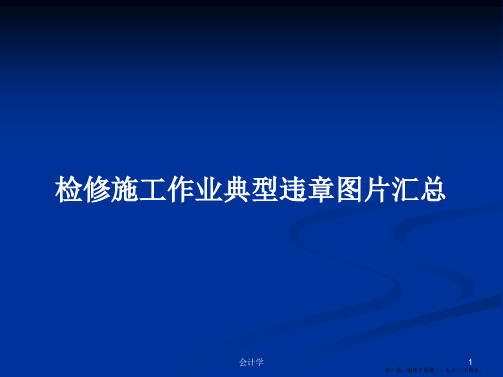 检修施工作业典型违章图片汇总学习教案