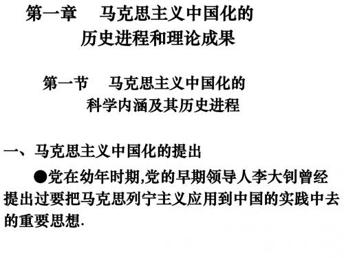 毛邓三个代表概论幻灯片讲义稿第一讲1