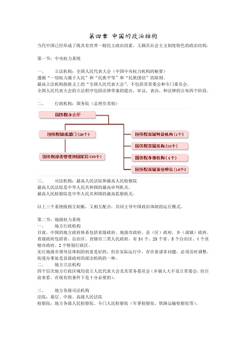 第四章 中国的政治结构