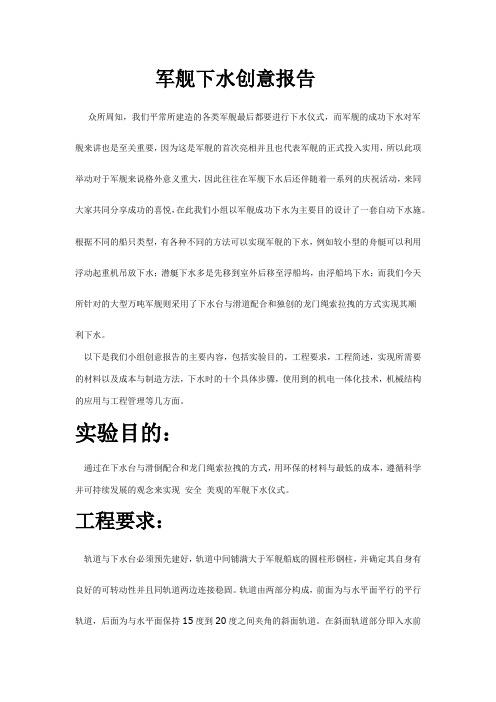 军舰下水