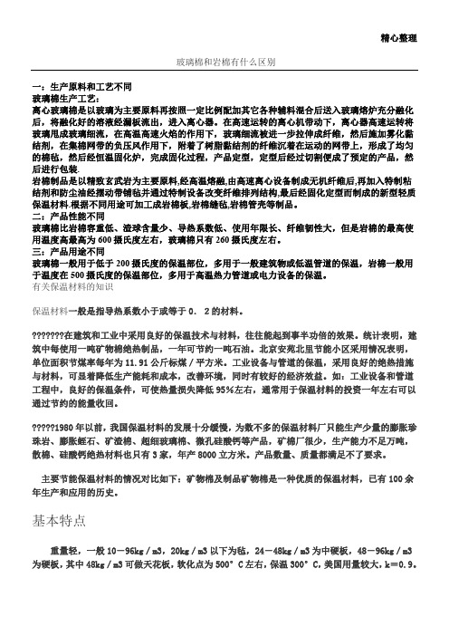 玻璃棉和岩棉有什么区别