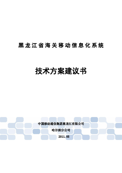 黑龙江省海关信息化建设方案建议书