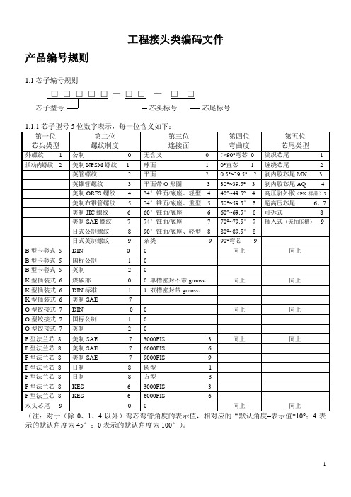 工程接头类编码文件