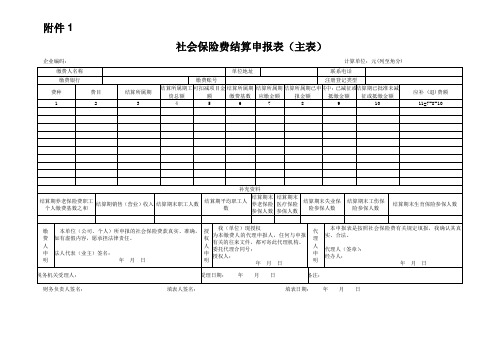 2008《社会保险费结算申报表》及附表