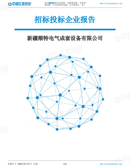 新疆顺特电气成套设备有限公司-招投标数据分析报告