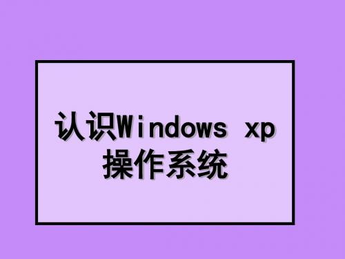 七年级信息技术上册_Windows_xp基础课件