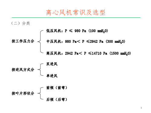 离心风机常识及选型PPT课件