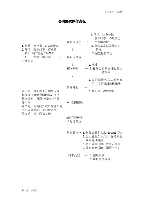 会阴擦洗操作流程