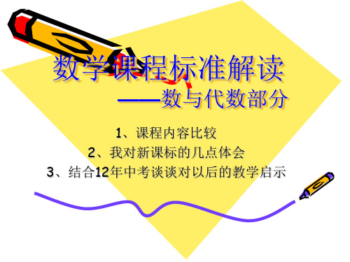 数学课程标准解读——数与代数部分