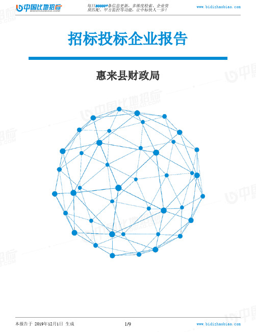 惠来县财政局-招投标数据分析报告