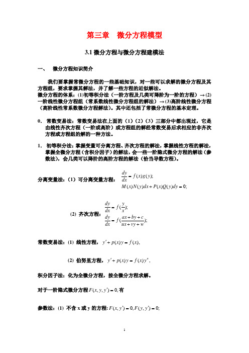 微分方程建模简介