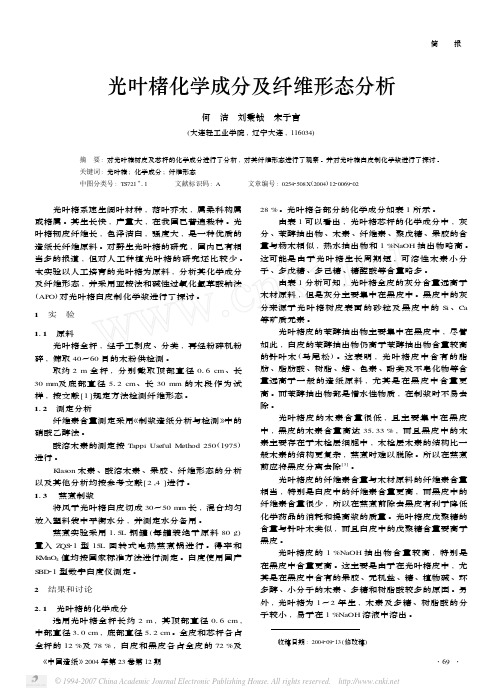 光叶楮化学成分及纤维形态分析