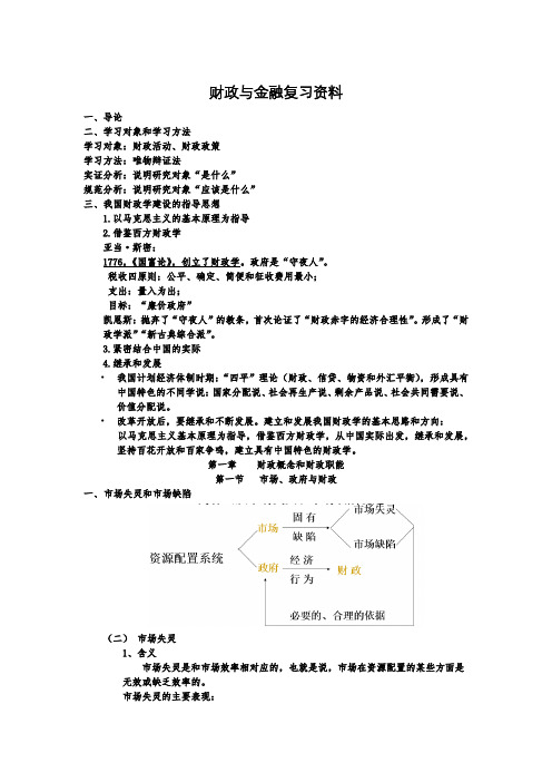 财政与金融复习资料