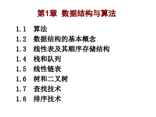 二级C语言第1章_数据结构与算法共101页PPT资料