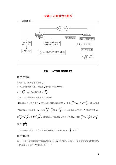 2019届高考物理二轮复习 专题4 万有引力与航天学案