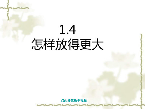 新科教版科学六年级下册《怎样放得更大》精品课件