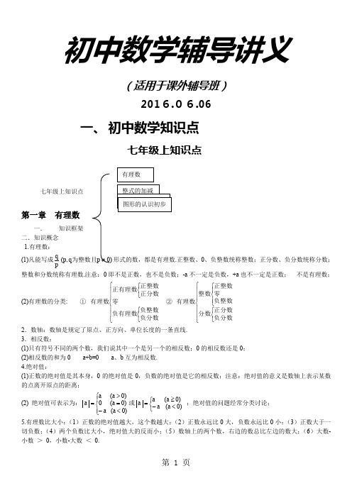 初中数学辅导讲义27页