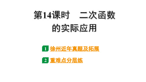 2024徐州中考数学二轮重点专题研究 第14课时 二次函数的实际应用(课件)