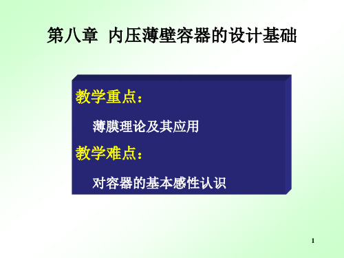 内压薄壁容器的应力分析讲解